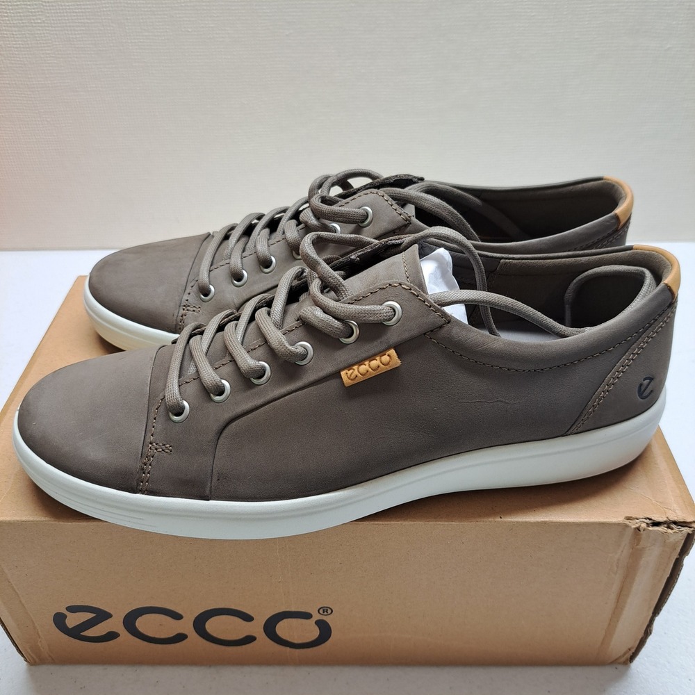 ECCO Mens Sneakers Size 11-11.5 Dark Clay Soft 7 M Nubuck Leather 2043-2079